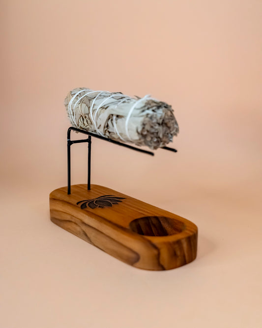 QUEMADOR ARTESANAL PALO SANTO FLOR DE LOTO