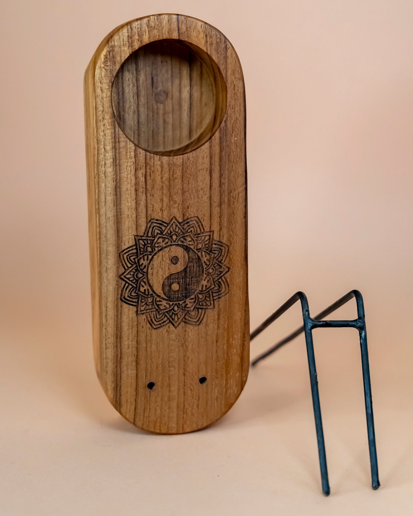PALO SANTO MANDALA YING YANG HANDCRAFTED BURNER