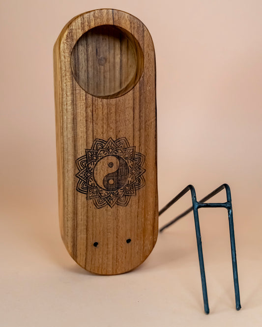QUEMADOR ARTESANAL PALO SANTO MANDALA YING YANG