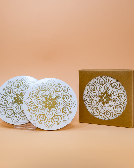 POSAVASOS MANDALA DORADO