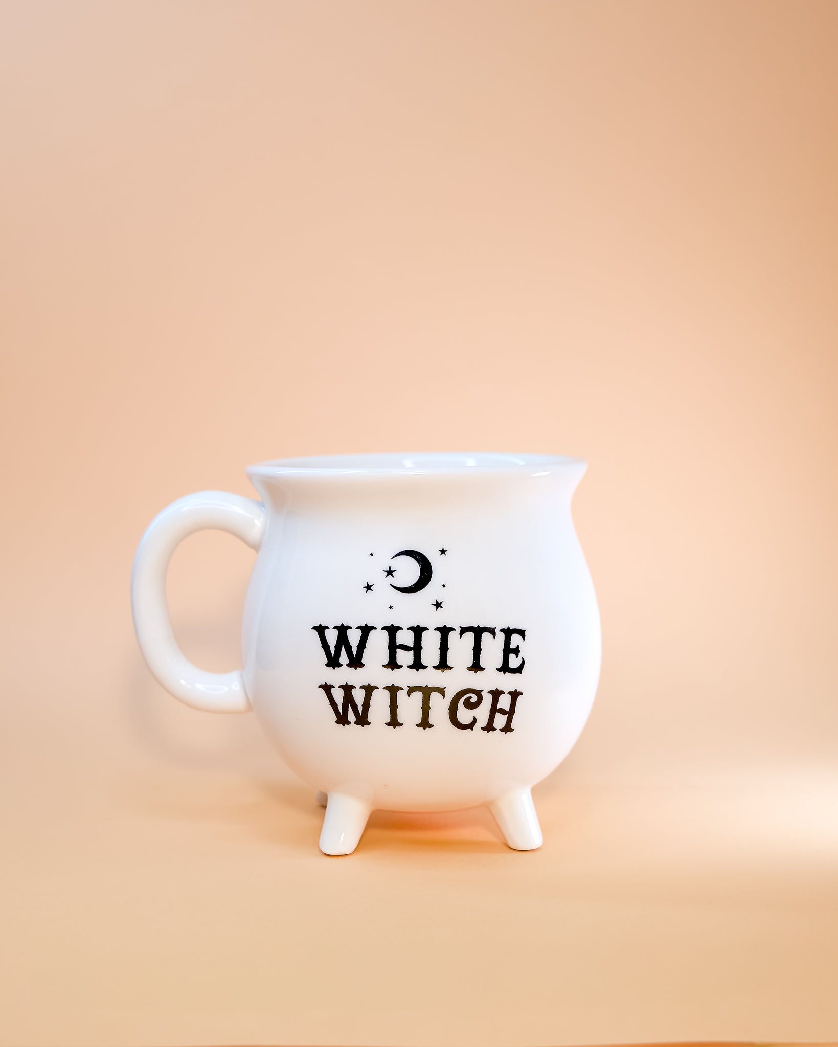 "WHITE WITCH'S BREW" CAULDRON MUG