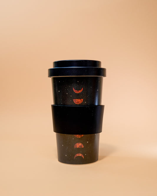 TAZA DE VIAJE DE BAMBÚ "FASES LUNARES"