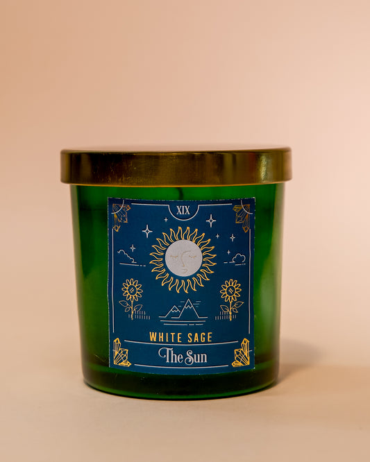 TAROT CANDLE "THE SUN" SCENTED WITH WHITE SAGE