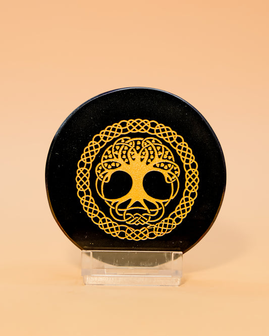 OBSIDIAN TREE OF LIFE MEDALLION