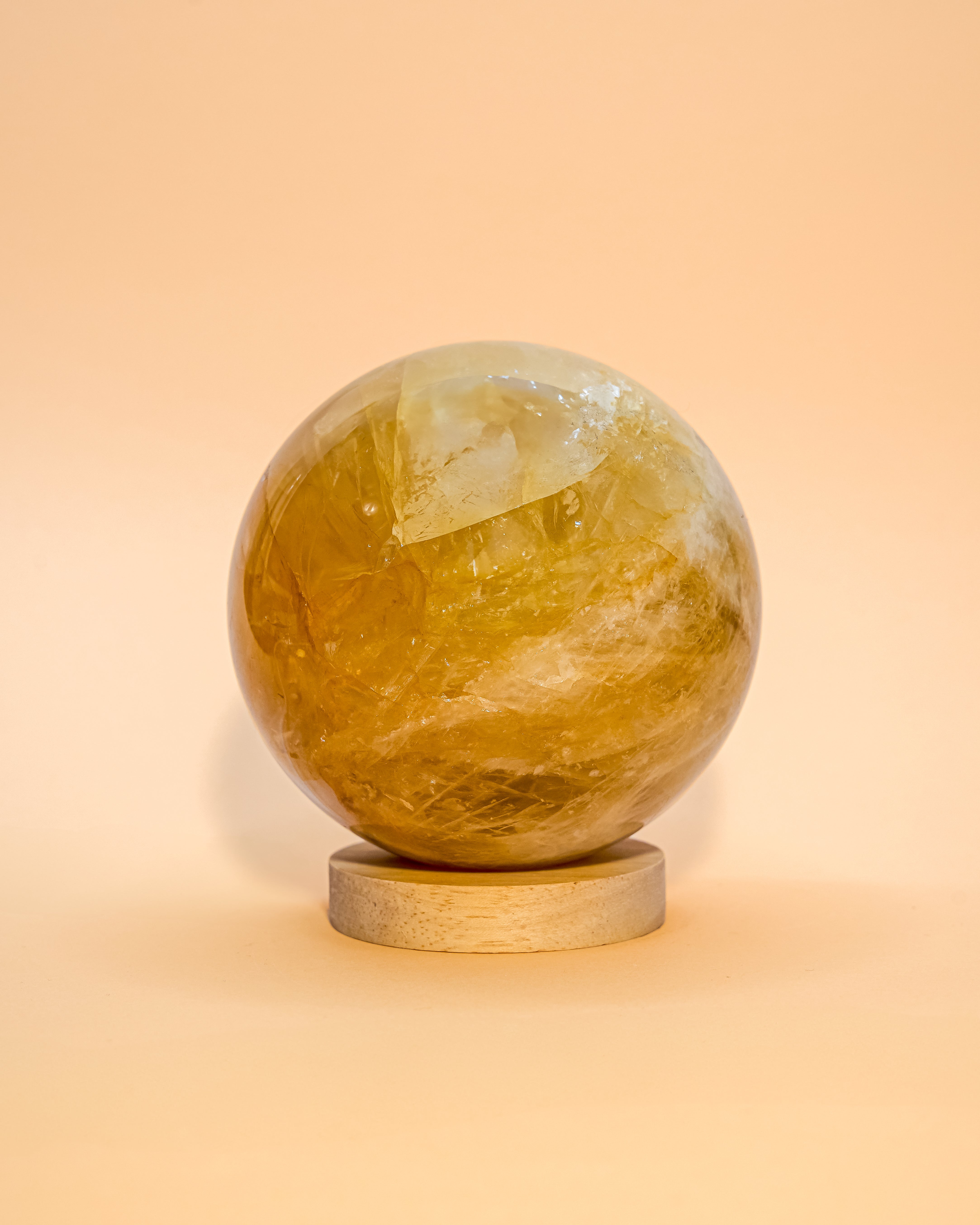 YELLOW CALCITE SPHERE