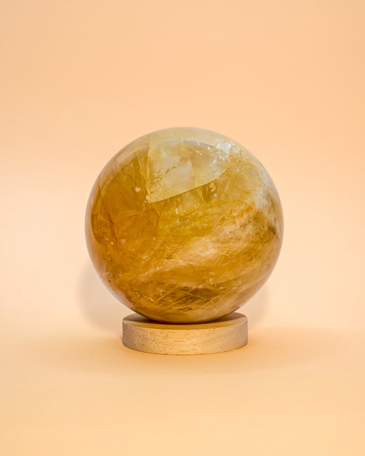 YELLOW CALCITE SPHERE