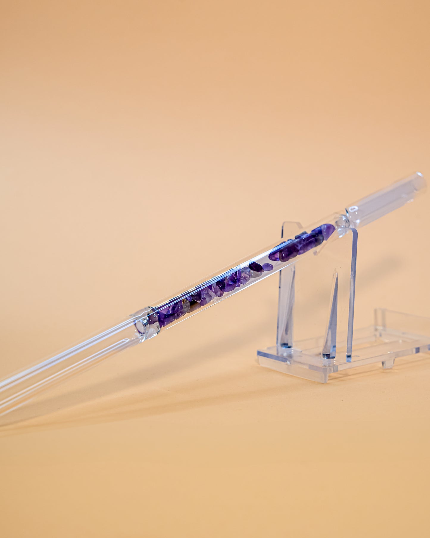 PAJITA PURIFICANTE DE CRISTAL Y AMATISTA