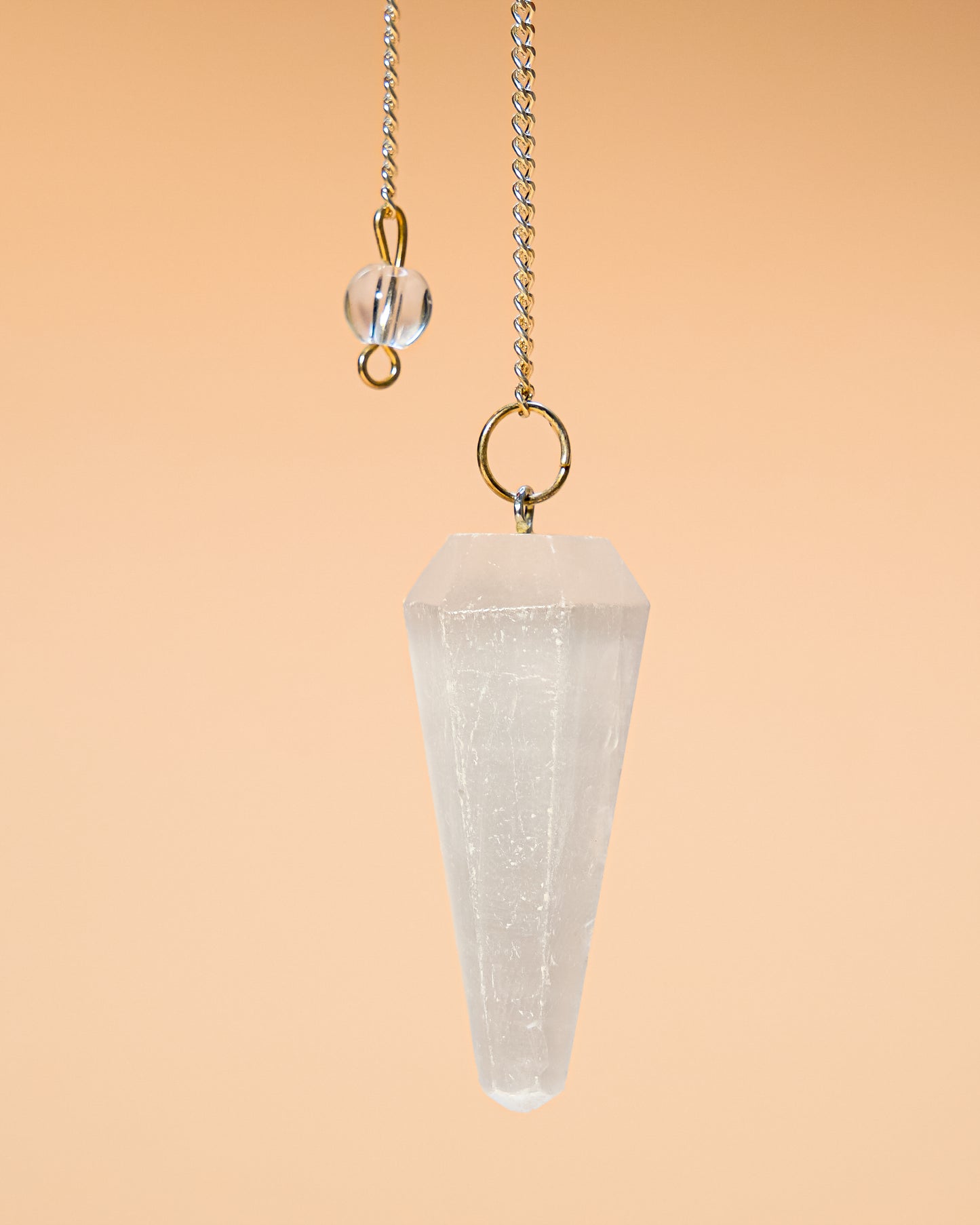 WHITE SELENITE PENDULUM