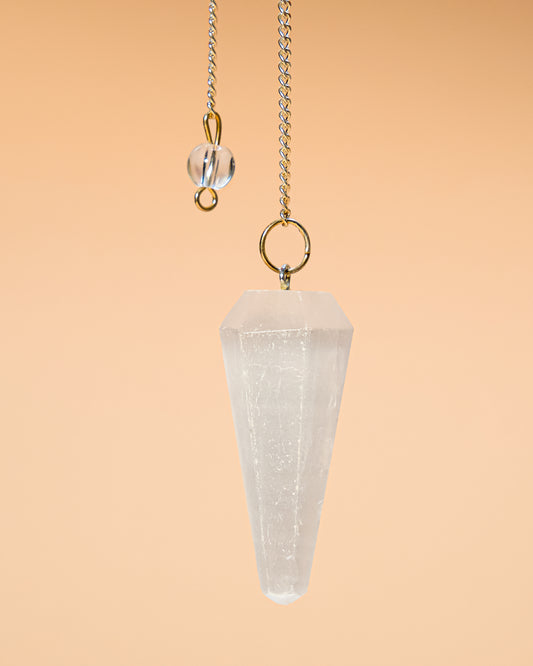 WHITE SELENITE PENDULUM