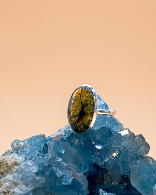 ADJUSTABLE AMETHYST STONE RING