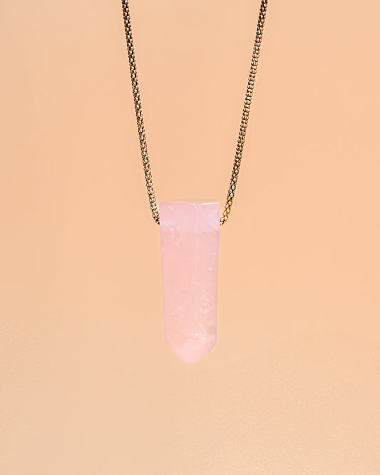 Rose Quartz Obelisk Pendant