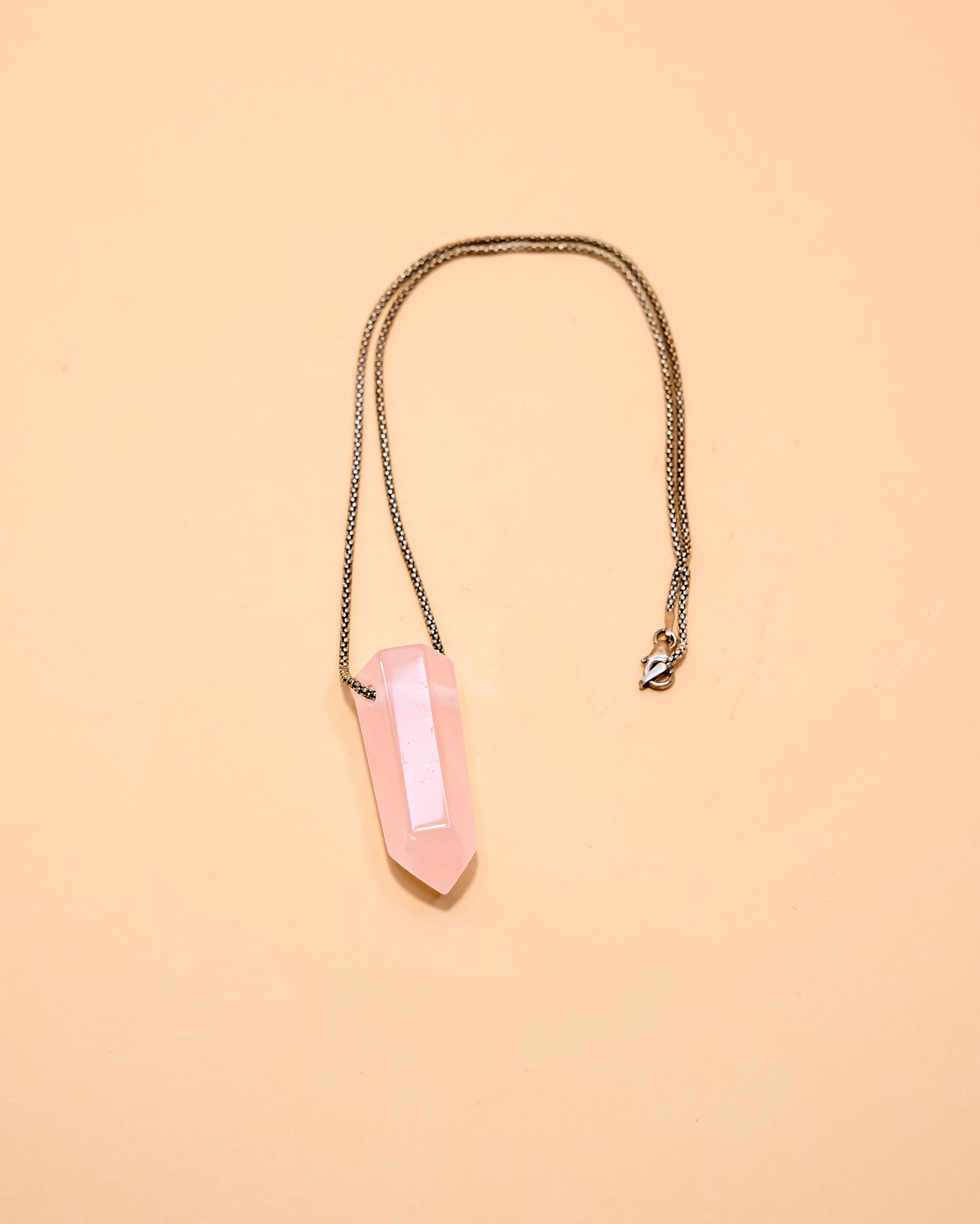 Rose Quartz Obelisk Pendant