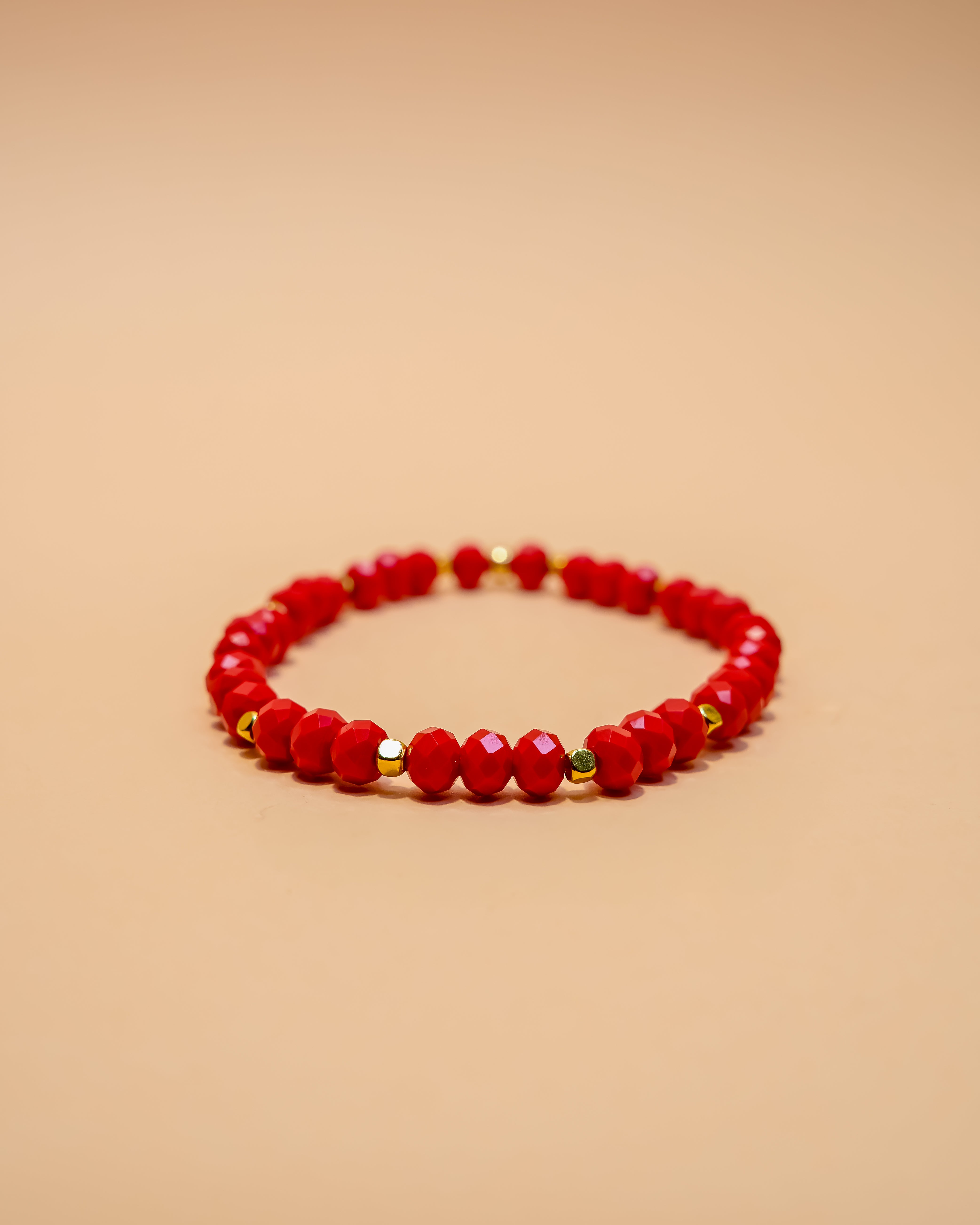 FACETED CORAL BRACELET