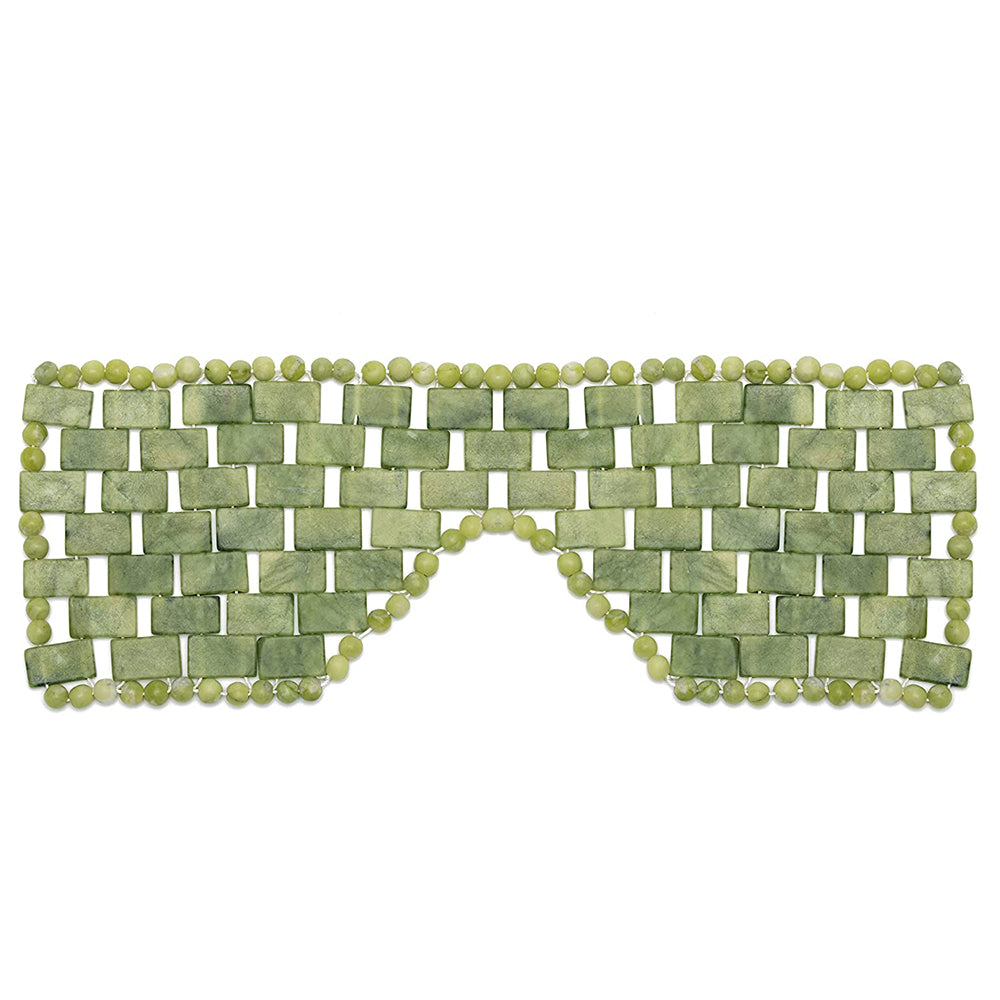 Jade Eye Mask Reusable 100% Natural Green Facial Stone Mask for Hot & Cold Anti-Aging Therapy_1