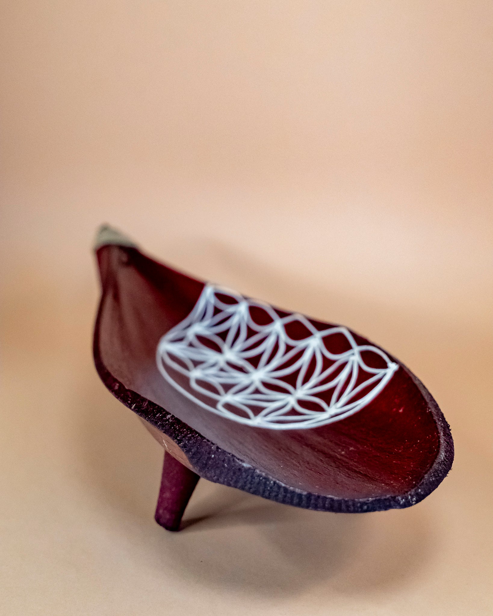 Garnet Coconut Leaf Incense Burner