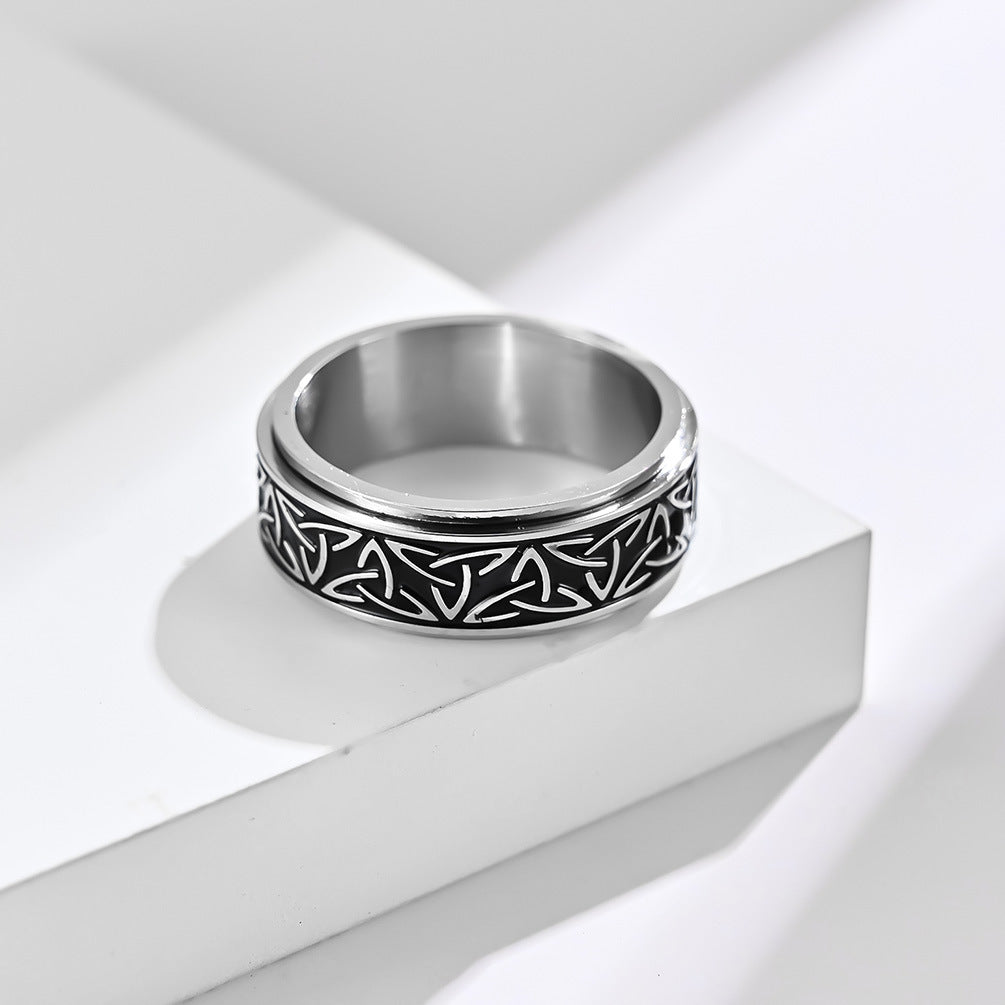 HIP-HOP TITANIUM STAINLESS STEEL MEN´S RING