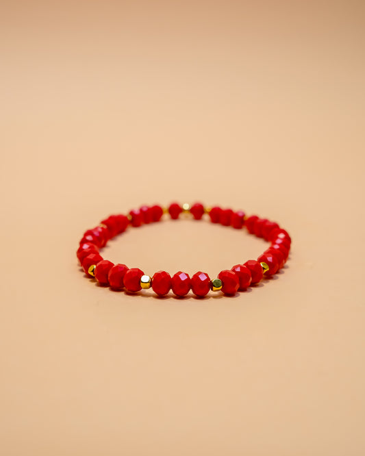 PULSERA DE CORAL FACETADO
