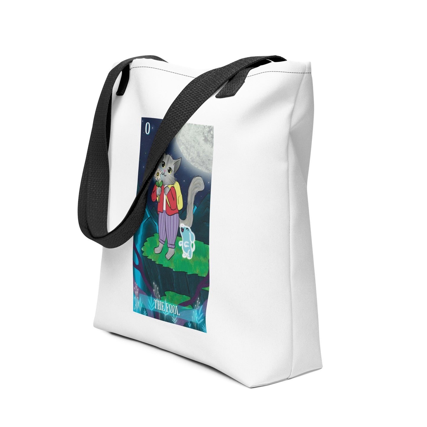 BOLSA DE TELA CON GATO DEL TAROT