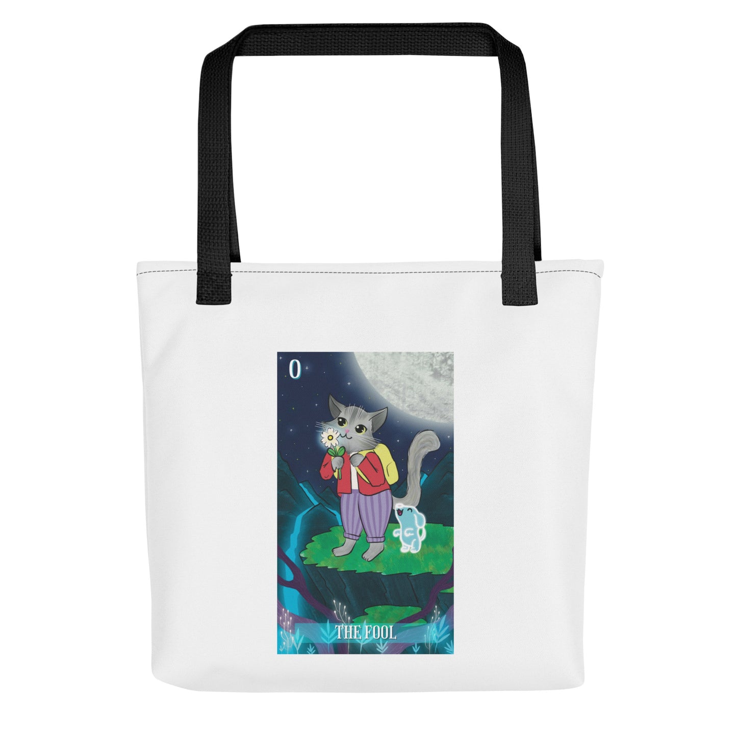 BOLSA DE TELA CON GATO DEL TAROT