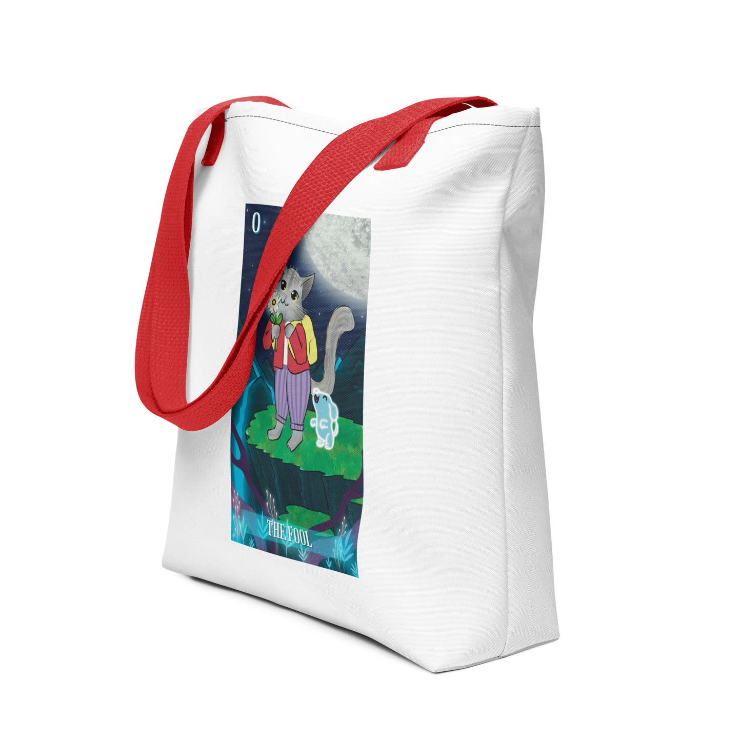 BOLSA DE TELA CON GATO DEL TAROT