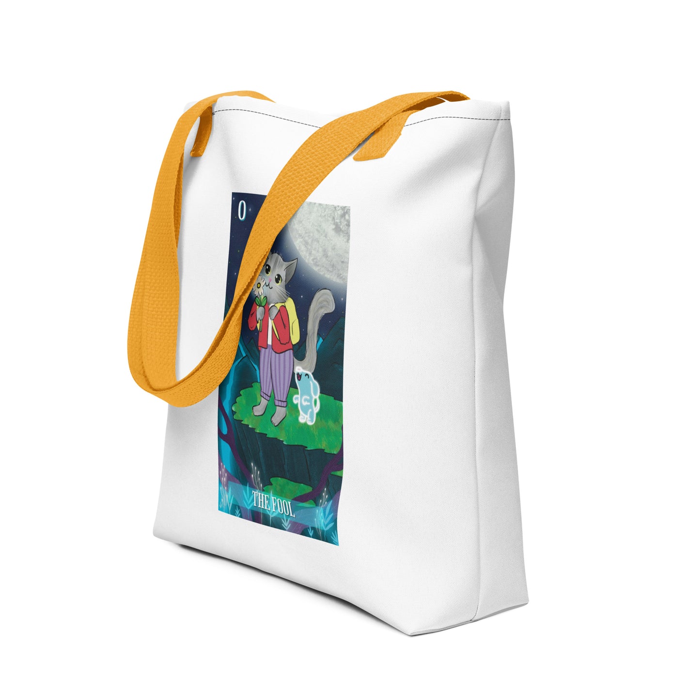 BOLSA DE TELA CON GATO DEL TAROT