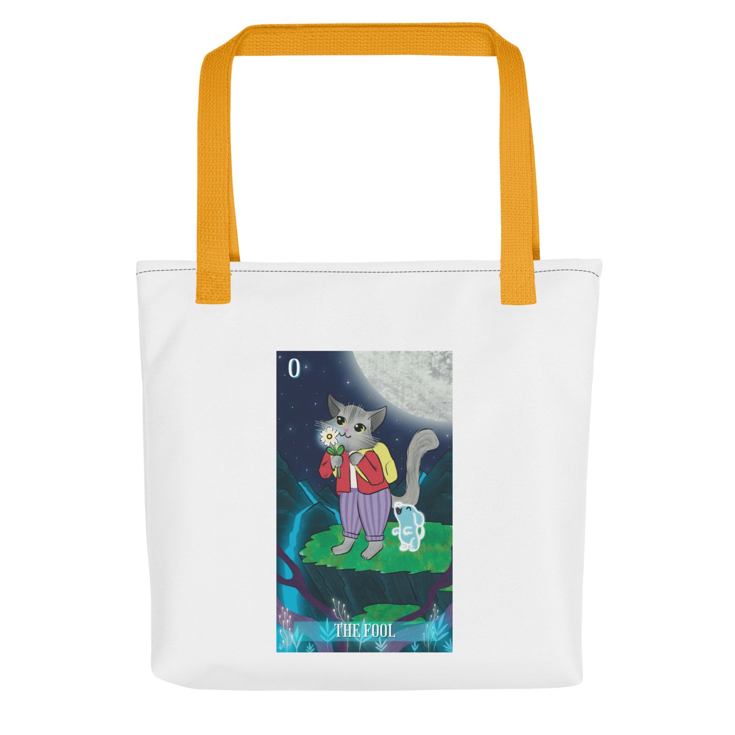 BOLSA DE TELA CON GATO DEL TAROT