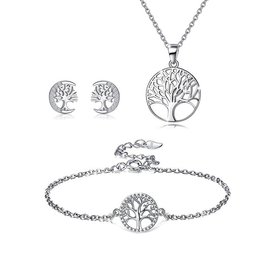 CONJUNTO DE PLATA DE LEY ÁRBOL DE LA VIDA 