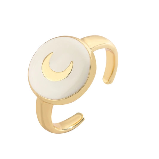 ANILLO BAÑADO EN COBRE ESMALTE MOONLIGTH 