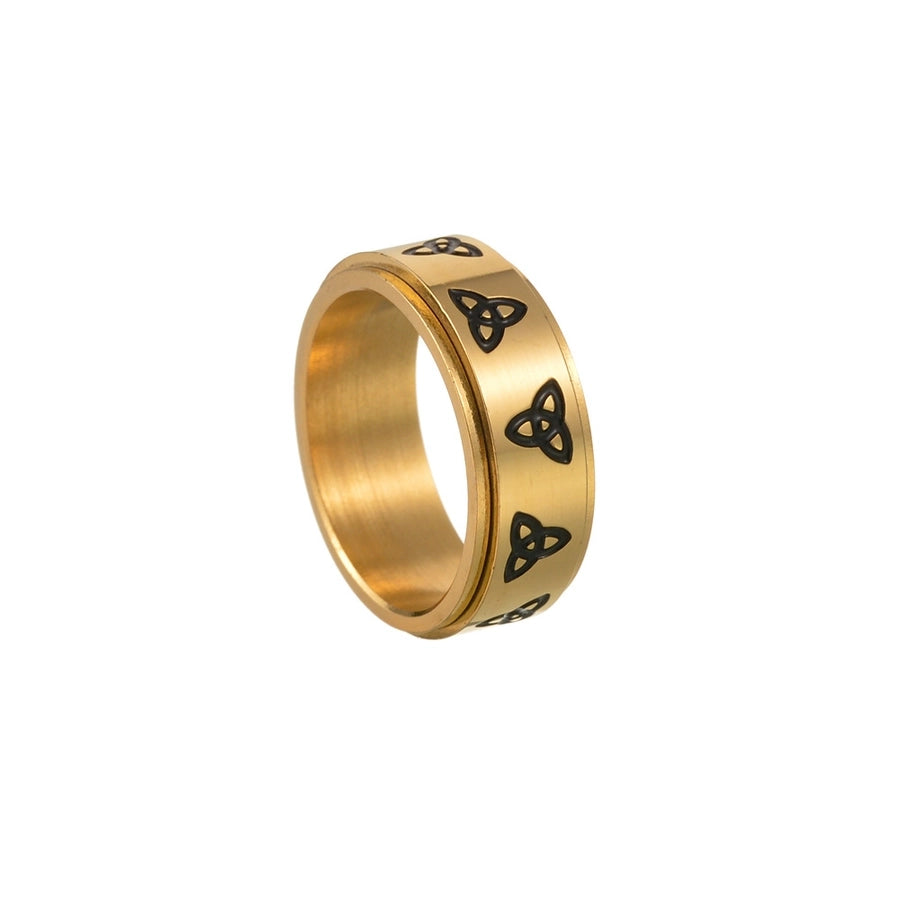 ANILLO DE HOMBRE EN ACERO INOXIDABLE BAÑADO EN ORO 